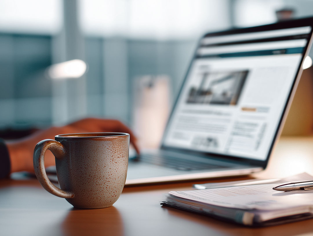 Hands typing on a computer